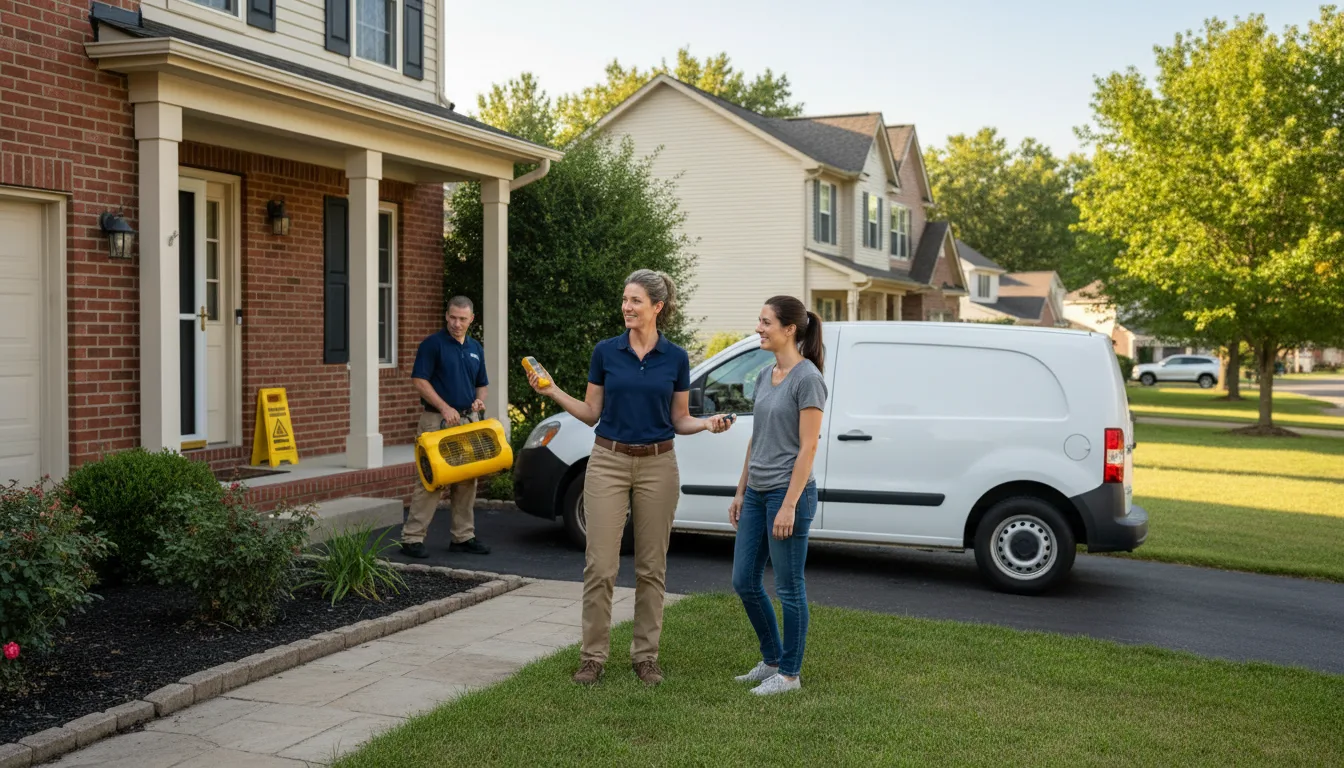 Residential water damage restoration in Sardis, MS